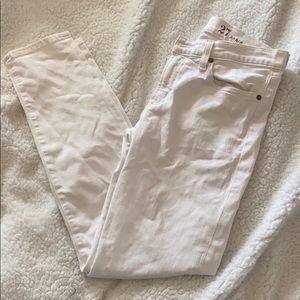 Jcrew white ankle jeans